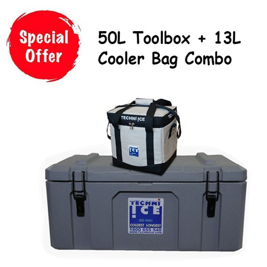 Techni Ice 50L Toolbox + 13L Cooler Bag