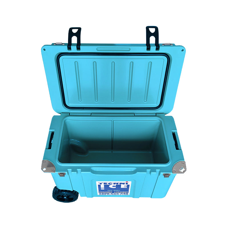 Techni Ice Signature Hardcore Premium Ice Box 55L Light Blue with Wheels